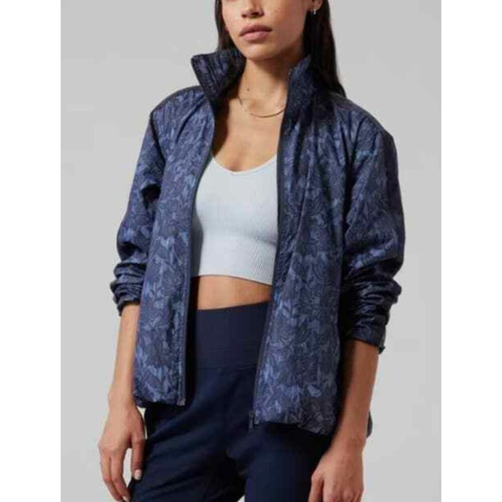 ATHLETA Sightseer Jacket Athletic Lace Ethereal Bloom Blue XS Windbreaker